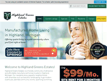 Tablet Screenshot of highlandgreensestates.com